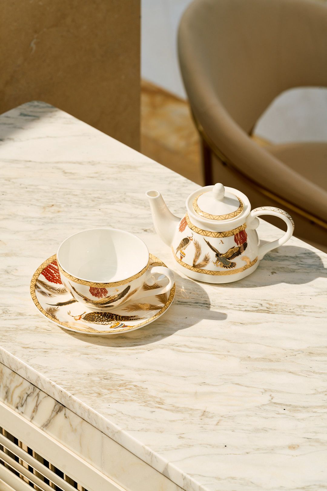 Interior detail of the café